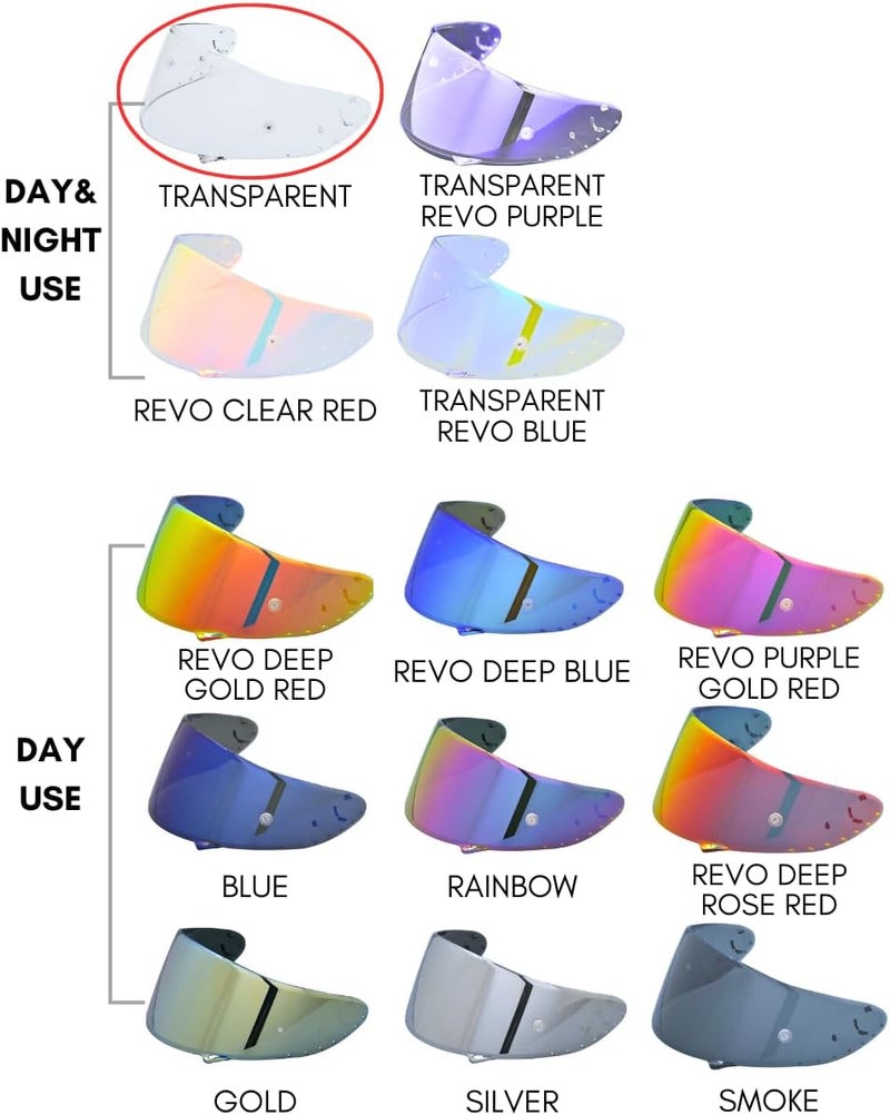 Logto CWR-F1 Shield for RF-1200 Visor X14 NXR RF-SR Z7 Motorcycle Helmet Visor Replacement Sun Protection Anti-Scratch, Universal - Image 5